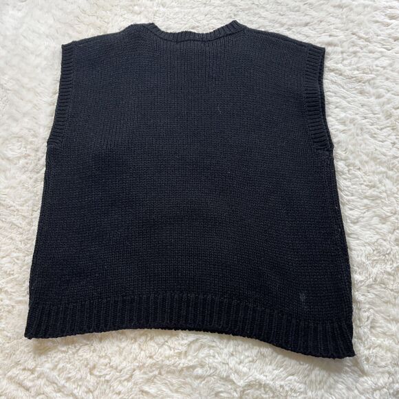 Vintage Potomac Collection Black Sweater Vest 1X Christmas Holiday made in Korea - Picture 3 of 6